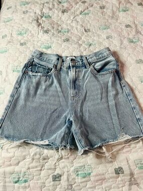 Casual Light Blue Denim Cutoff Shorts - Women